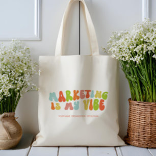 Groovy Retro Marketing is My Vibe, Communications Tote Bag
