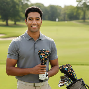 Groovy Retro Mushroom Golf Head Cover