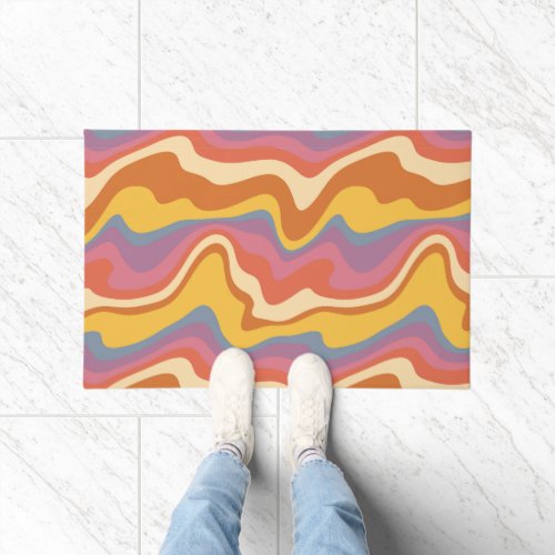 Groovy Retro Pattern Doormat