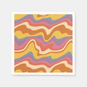 Groovy Retro Pattern Napkins