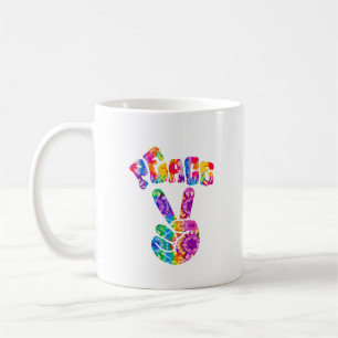 Groovy Retro Peace Hand Coffee Mug