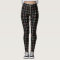 Groovy Retro Peace Signs on Black Leggings