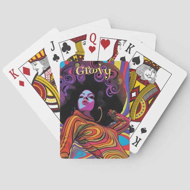 Groovy Retro Playing Cards (Back)