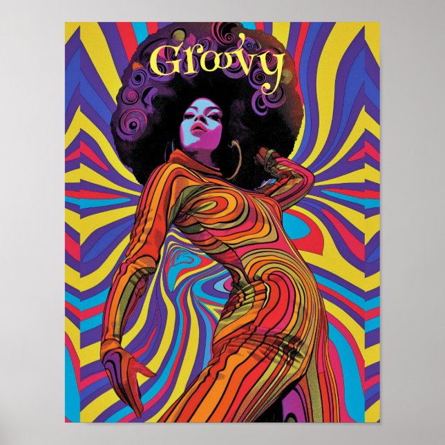 Groovy Retro Poster (Front)