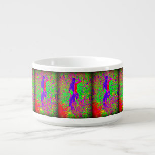groovy retro purple hippie mermaid bowl