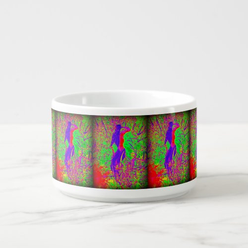 groovy retro purple hippie mermaid bowl