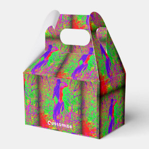 groovy retro purple hippie mermaid favor boxes