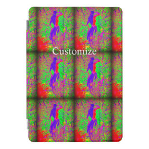 groovy retro purple hippie mermaid iPad pro cover