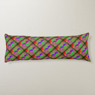 groovy retro purple hippie mermaids body pillow