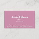 Groovy Retro Purple Peace Flowers Trendy Business Card (Front)