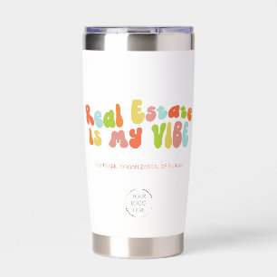 Groovy Retro Real Estate is My Vibe, Realtor Insulated Tumbler