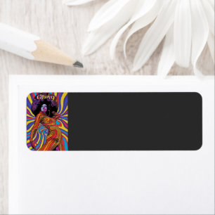 Groovy Retro Return Address Label