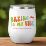 Groovy Retro Style Baking is My Vibe, Baker Thermal Wine Tumbler<br><div class="desc">Gift this 'Baking Is My Vibe' tumbler to the baker in your life.</div>
