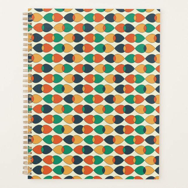 Groovy Retro Style Colorful Planner (Front)