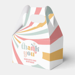 Groovy Retro Thank You Favor Boxes
