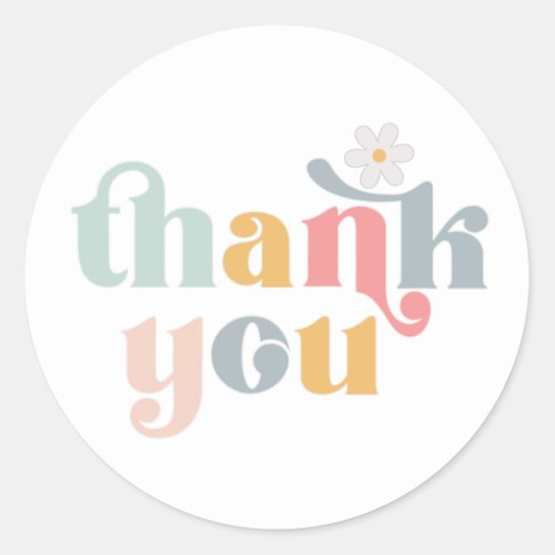 Groovy Retro Thank You  Favor Tags