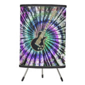Groovy Retro Tie-Dye Electric Guitar Desk Lamp (Front)