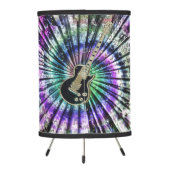 Groovy Retro Tie-Dye Electric Guitar Desk Lamp (Back)