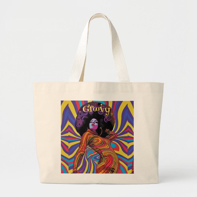 Groovy Retro Tote Bag (Front)