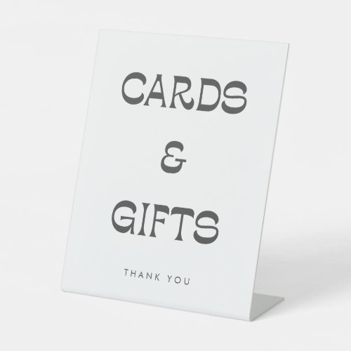 Groovy Retro Typography Cards Gifts Thanks Wedding Pedestal Sign