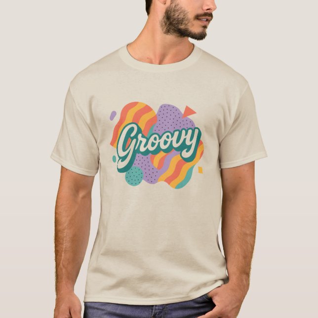 Groovy Retro Typography T-Shirt (Front)