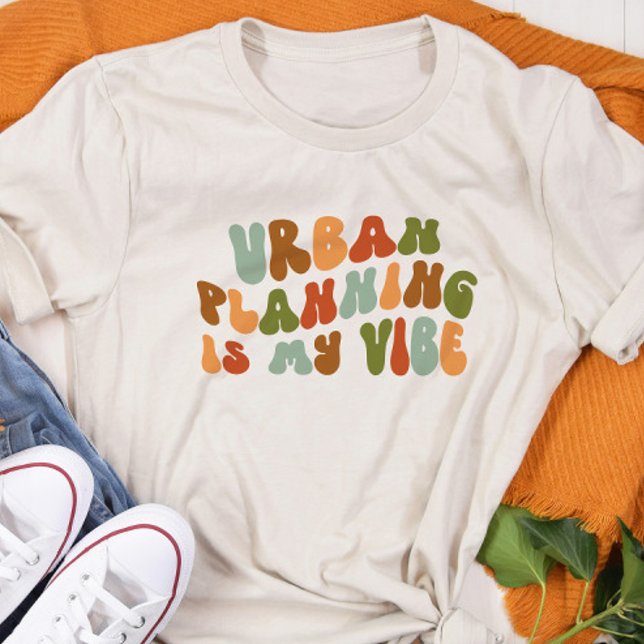 Groovy Retro Urban Planning Is My Vibe, Planner Tri-Blend Shirt (Creator Uploaded)