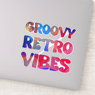 Groovy Retro Vibes Colorful Hippie Chic Cool Sticker