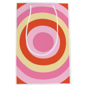 Groovy Retro Vintage Seventies Circle Medium Gift Bag