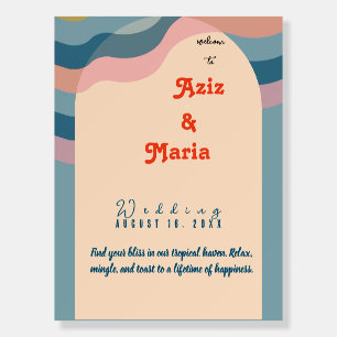 Groovy Retro Welcome Sign - A Nostalgic Entrance t