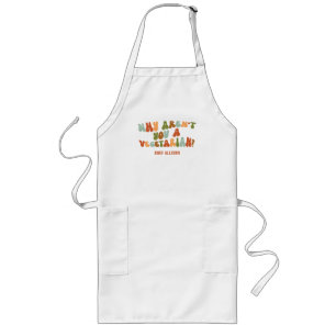Groovy Retro Why Aren't You a Vegetarian? Long Apron