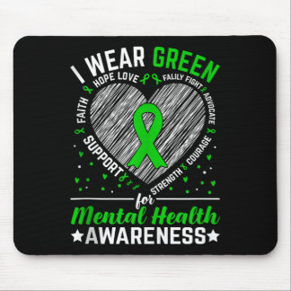 Groovy Ribbon Mental Health S Awareness Men Women  Mouse Pad
