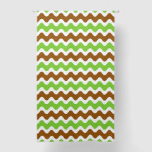 Groovy Ric Rac Stripe - Horizontal Brown & Lime