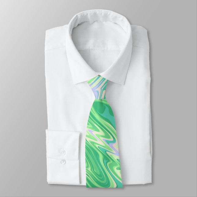 Groovy Ripples  Neck Tie (Tied)