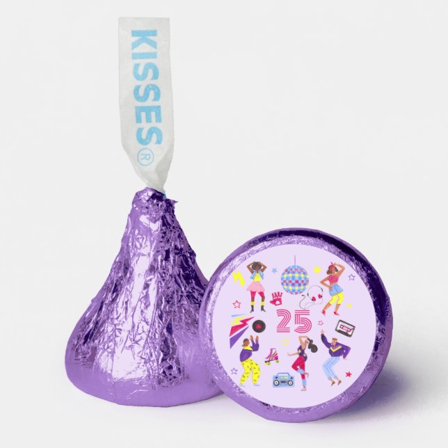 Groovy Roller Disco Purple Party Millennial Retro  Hershey®'s Kisses® (Front)