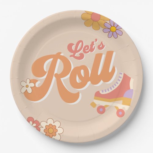 Groovy Roller Skate Party Paper Plates