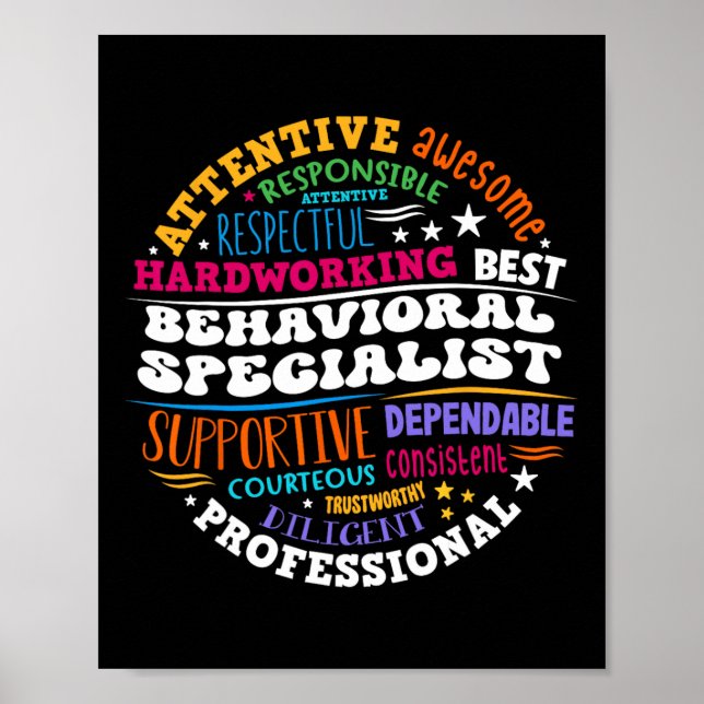 Groovy Rti Behavioral Specialist Response Interven Poster (Front)