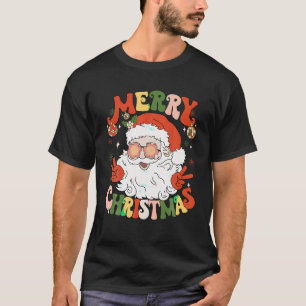 Groovy Santa Claus Christmas 2023 Family Matching T-Shirt