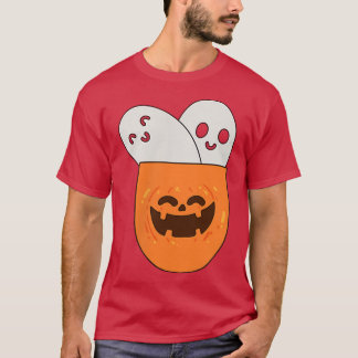 Groovy Scary Ghost Spooky In Pocket Retro Hallowee T-Shirt