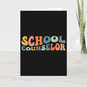 Groovy School Counselor Counseling Mental Health _ Card