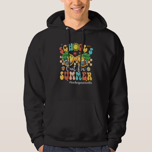 Groovy School's Out For Summer Teaching Assistant  Hoodie (Front)