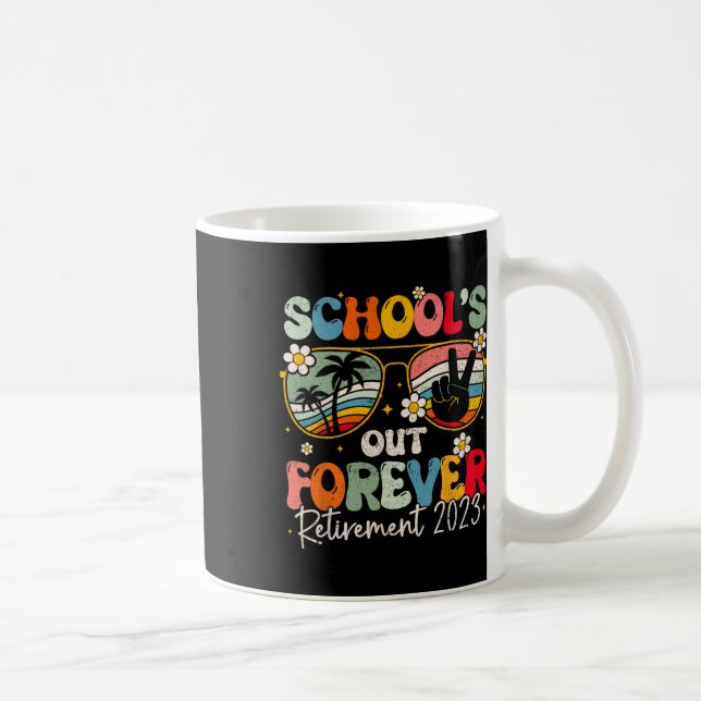 Groovy School's Out Forever Retirement Teacher Ret Coffee Mug (Right)