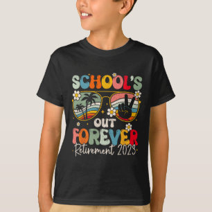 Groovy School's Out Forever Retirement Teacher Ret T-Shirt