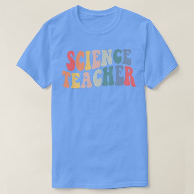 Groovy Science Teacher Pocket Teacher Back To Scho T-Shirt (Design Front)
