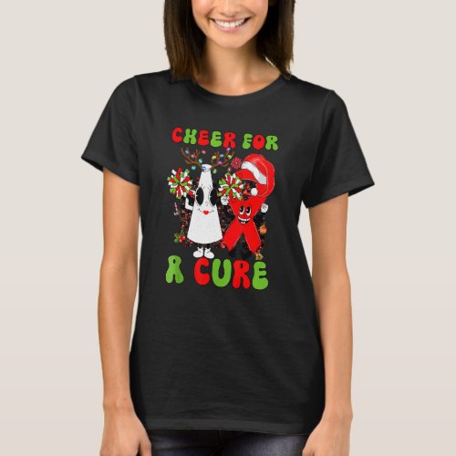 Groovy Season Cheer For A Cure HIV AIDS Awareness  T-Shirt
