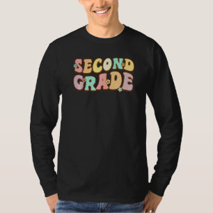 Groovy Second Grade Student 2nd Grade Teacher Back T-Shirt