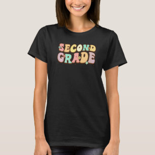 Groovy Second Grade Student 2nd Grade Teacher Back T-Shirt