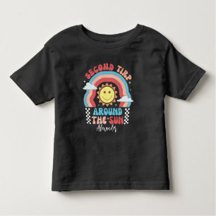 groovy Second TRIP AROUND THE SUN 2ND BIRTHDAY Toddler T-shirt