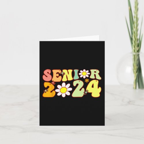 Groovy Senior 2024 Back To School Graduation Class Card