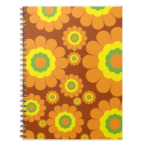 Groovy Seventies Flowers Notebook