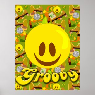 Groovy Seventies Pattern Poster